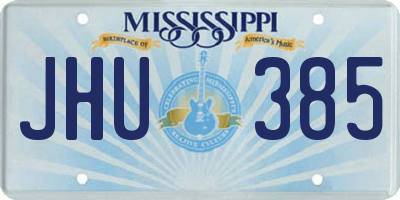 MS license plate JHU385