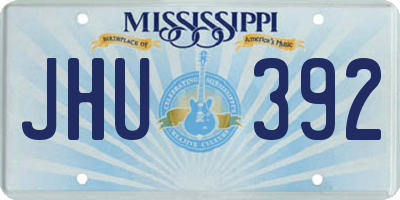 MS license plate JHU392