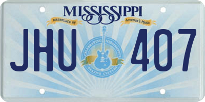 MS license plate JHU407