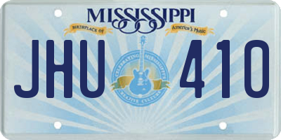 MS license plate JHU410