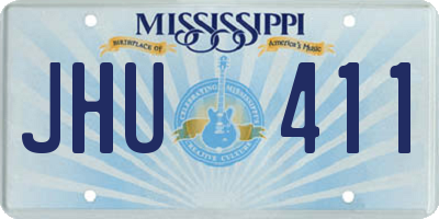 MS license plate JHU411