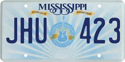 MS license plate JHU423