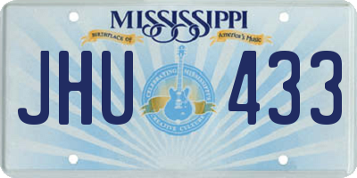 MS license plate JHU433