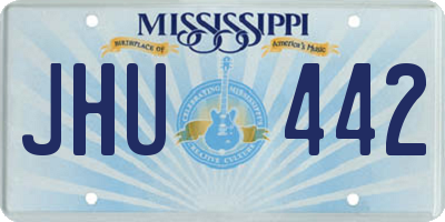 MS license plate JHU442