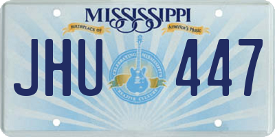 MS license plate JHU447