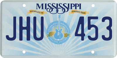 MS license plate JHU453