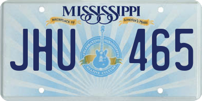 MS license plate JHU465