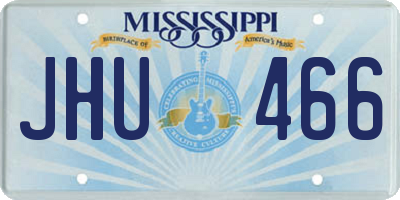 MS license plate JHU466