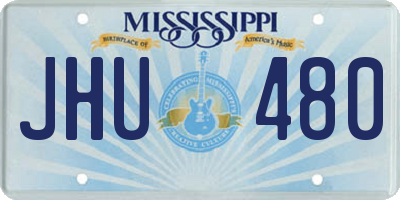 MS license plate JHU480