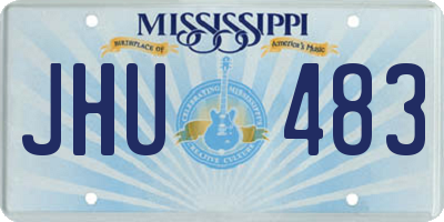 MS license plate JHU483