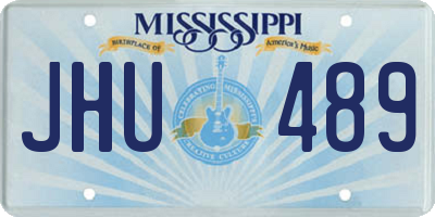 MS license plate JHU489