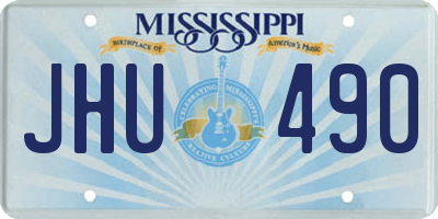 MS license plate JHU490