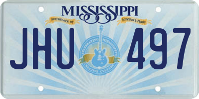 MS license plate JHU497