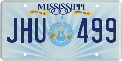 MS license plate JHU499