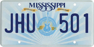 MS license plate JHU501
