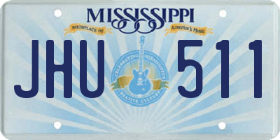 MS license plate JHU511