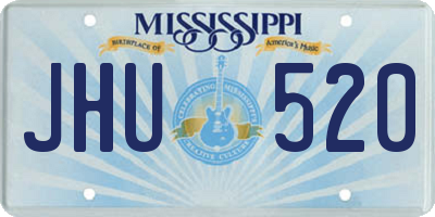 MS license plate JHU520