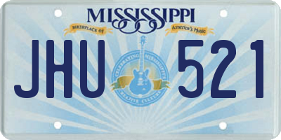 MS license plate JHU521