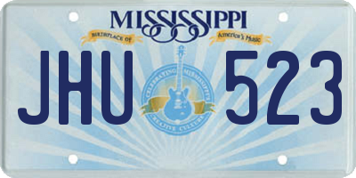 MS license plate JHU523