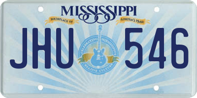 MS license plate JHU546
