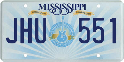 MS license plate JHU551