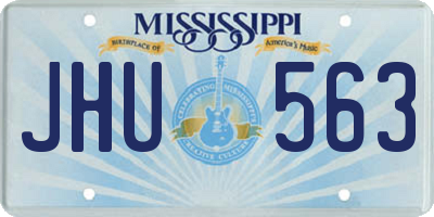 MS license plate JHU563