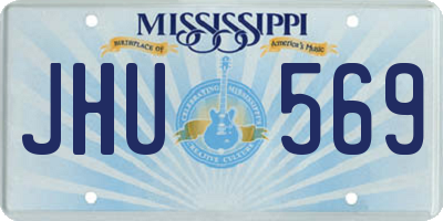 MS license plate JHU569
