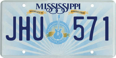 MS license plate JHU571