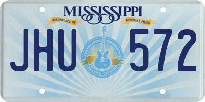 MS license plate JHU572