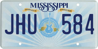 MS license plate JHU584