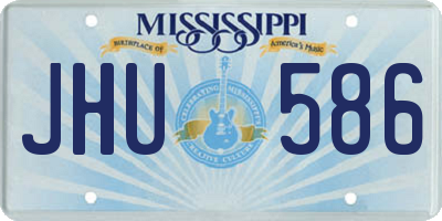 MS license plate JHU586