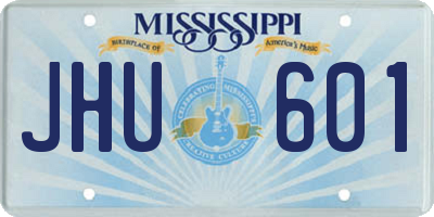 MS license plate JHU601