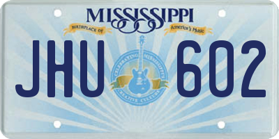 MS license plate JHU602