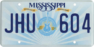 MS license plate JHU604