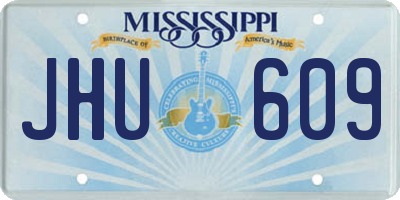 MS license plate JHU609
