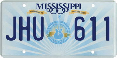 MS license plate JHU611