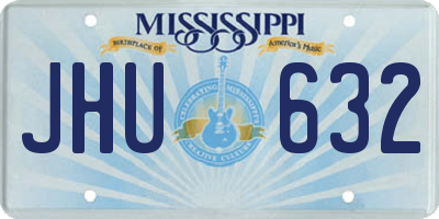 MS license plate JHU632