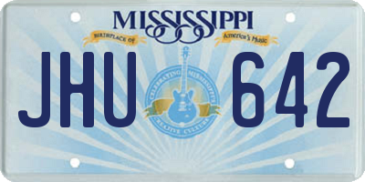 MS license plate JHU642
