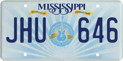MS license plate JHU646