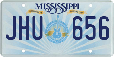 MS license plate JHU656