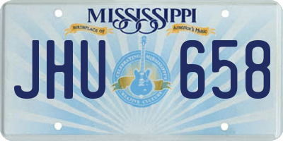 MS license plate JHU658