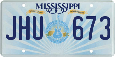 MS license plate JHU673