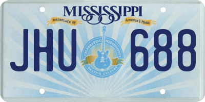 MS license plate JHU688