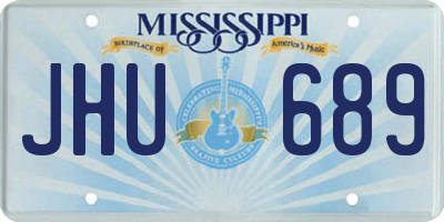 MS license plate JHU689