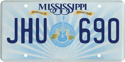 MS license plate JHU690