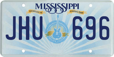 MS license plate JHU696