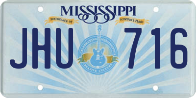 MS license plate JHU716