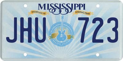 MS license plate JHU723