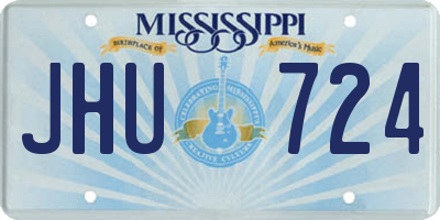 MS license plate JHU724