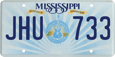 MS license plate JHU733